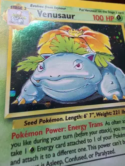 Pokemon TCG Venusaur Base Set 2 18/130 Holo card. MP - Image 3