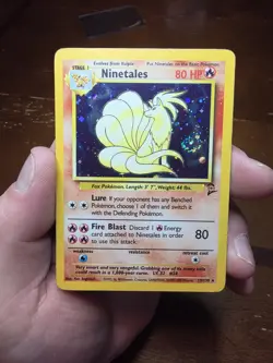 Ninetales 13/130 - Base Set 2 Pokemon Card - Holo Rare MP-HP - Image 1