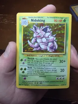 Pokemon TCG Nidoking Holo Rare Card Base Set 11/102. MP - Image 1