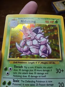 Pokemon TCG Nidoking Holo Rare Card Base Set 11/102. MP - Image 3