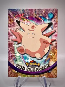 Pokemon Topps TV Animation Edition #36 Clefable Blue Logo Card - Image 1