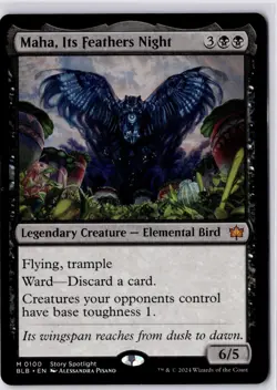 Maha, Its Feathers Night Bloomburrow Regular NM 0100 - Image 1