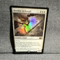 MTG - Resolute Archangel Core Set 2015 Creature Foil White Rare English - Image 1