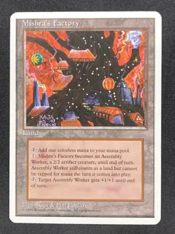 Mtg 4th Edition Mishra’s Factory - Magic the Gathering Mishras Factory - MP/LP - Image 1
