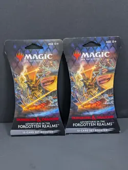 MTG D&D Set Booster Adventures In The Forgotten Realm - Lot Of (2) Booster Packs - Image 1