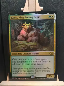 Kudo, King Among Bears FOIL - Modern Horizons 3 - Rare - NM (see pics) MTG - Image 1
