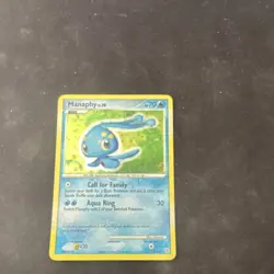 Pokemon Manaphy 9/130 Diamond & Pearl Basic Aqua 70 HP 2007 English Card Stock - Image 1