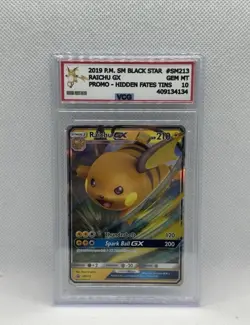 Pokemon Raichu GX VCG 10 Promo Hidden Fates SM213 - NO PSA/BGS - Image 1