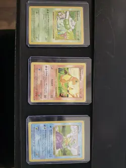 Pokemon 1999 Shadowless Base Set - Chamander, Squirtle, Bulbasaur - LP - Image 1