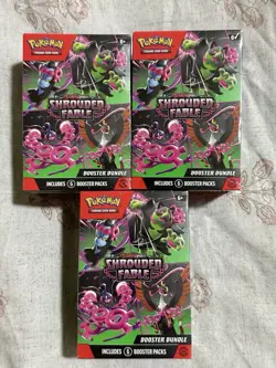 Pokemon TCG: Shrouded Fable Booster Bundles Lot of 3 SEALED - 18 Packs Brand New - Image 3