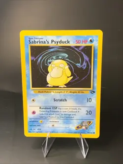 Sabrina's Psyduck 99/132 Gym Challenge Vintage Pokemon Card Lightly Played WOTC - Image 1