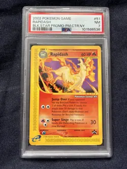 Pokemon TCG Rapidash Black Star Promo Pokemon Center New York 51 PSA 7 NM - Image 1