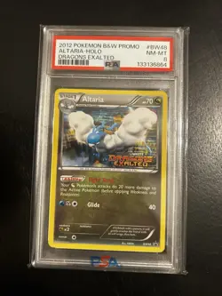 Pokemon Altaria BW48 Dragons Exalted Stamp Black Star Promo Holo PSA 8 2012 - Image 1