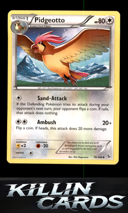 Pidgeotto 76/106 Pokemon Uncommon XY - Flashfire Card LP - Image 1