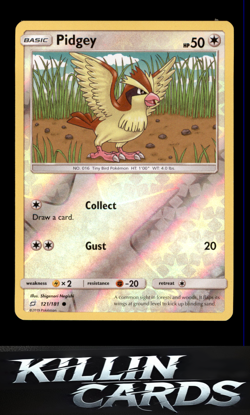 Reverse Holofoil Pidgey (121) 121/181 Pokemon Common SM - Team Up Card LP - Image 1