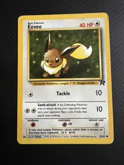 Eevee - Team Rocket Pokemon Card Set 55/82 Regular - Vintage WOTC - Image 1