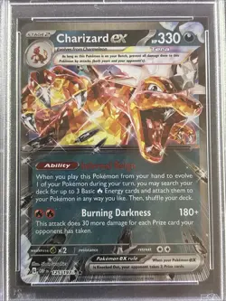 2023 POKEMON TCG: OBF EN - OBSIDIAN FLAMES #125 CHARIZARD EX PSA 10 GEM MT - Image 2