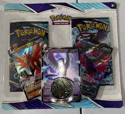 Pokemon Chilling Reign 2 Pack Blister Galarian Zapdos V, Articuno V, Moltres V - Image 1