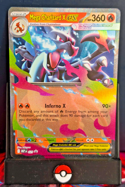 Pokemon TCG Mega Evolution Black Star Promo: Mega Charizard X ex MEP 029 - Image 1