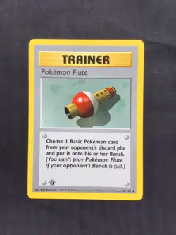 Pokemon Cards: Base Set 1st Edition Uncommon: Pokemon Flute 86/102 - Image 1
