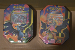 Pokemon Mega Charizard X ex & Mega Charizard Y ex Tins (PAIR) New Sealed - Image 1
