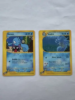 Pokemon 2002 Seadra & Horsea Aquapolis Nearmint 58/147 & 84/147 WOTC vintage - Image 1