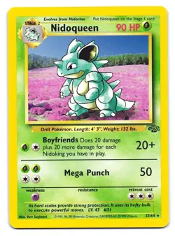 Nidoqueen 23/64 Rare Jungle Pokemon Unlimited LP - Image 1