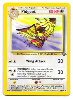 Pidgeot 24/64 Rare Jungle Pokemon Unlimited LP - Image 1