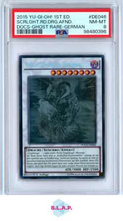 SCRLGHT.RD.DRG.AFND. DOCS-GR-GER YU-GI-OH DIMENSION OF CHAOS 2015 DE046 PSA 8 - Image 1