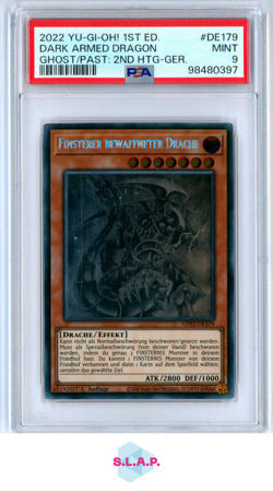 DARK ARMED DRAGON GHOST/PAST: 2ND HTG-GER. YU-GI-OH! GFP2 2022 DE179 PSA 9 - Image 1