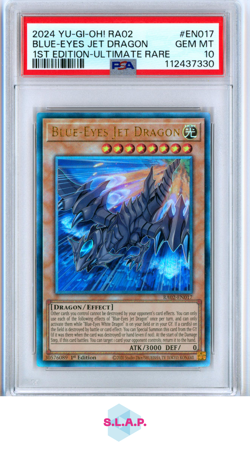 BLUE-EYES JET DRAGON 1ST ED-UR YUGIOH RA02-25TH ANN RARITY CO II 2024 017 PSA 10 - Image 1
