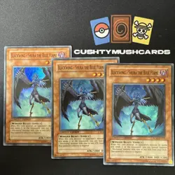 YUGIOH BLACKWING SHURA THE BLUE FLAME SUPER RARE RGBT-ENPP2 LIMITED EDITION X3 - Image 1