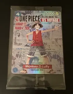 This One Piece Gonzaga US Voyage College Basketball Monkey D Luffy Card - Image 1