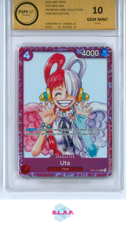 UTA ONE PIECE OP01-005 2023 PREM CARD COLL FILM RED EDIT FOIL EN AA GRADING 10 - Image 1