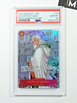 One Piece PSA 10 Silvers Rayleigh OP08-118 Manga Art 2024 Japanese - Image 1