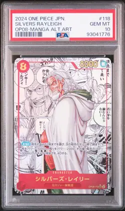 One Piece PSA 10 Silvers Rayleigh OP08-118 Manga Art 2024 Japanese - Image 2