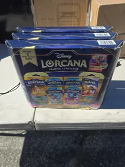 3 Boxes; Disney Lorcana Trading Card Game 2 Decks 4 Booster Packs 1 Promo Sealed - Image 1