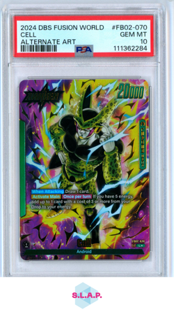 CELL ALT ART DRB SUPER CARD GAME FUSION WORLD BLAZING AURA 2024 FB02-070 PSA 10 - Image 1