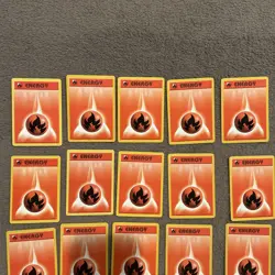 Pokemon TCG Fire Energy Base Set, Card 98/102, Regular Common 25 Cards Vintage - Image 2