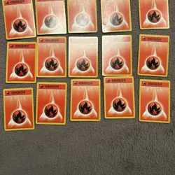 Pokemon TCG Fire Energy Base Set, Card 98/102, Regular Common 25 Cards Vintage - Image 3