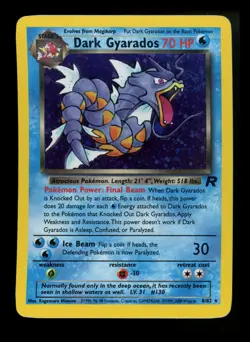 #2 Dark Gyarados 8/82 Team Rocket 2000 SWIRL Holo Rare WOTC Pokemon Card TCG - Image 1
