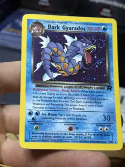 #2 Dark Gyarados 8/82 Team Rocket 2000 SWIRL Holo Rare WOTC Pokemon Card TCG - Image 5