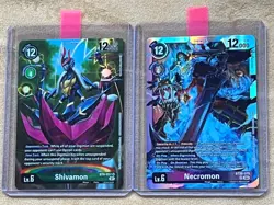 Lot of 8 Digimon cards. Unplayed. Mint. SR, SEC and vintage - Image 2