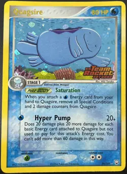 Quagsire 26/109 EX Team Rocket Returns Stamped Holo Rare Pokemon Card NM - Image 1