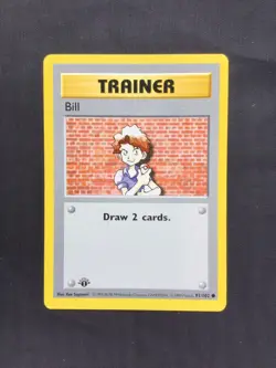 Pokemon Cards: Base Set 1st Edition Common: Bill 91/102 - Image 1