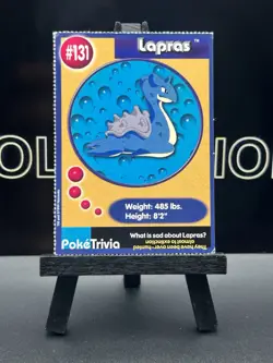 Lapras #131 Pokemon The First Movie Promo Card PokeTrivia PERFORATED - Image 2
