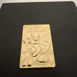 1999 MEWTWO Gold Bar Card Limited Edition Burger King Gold Plated Pokemon - Image 1