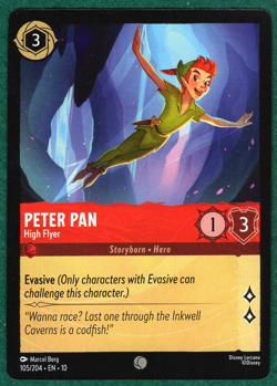 Peter Pan - High Flyer - Whispers in the Well #105 - Disney Lorcana TCG Card - Image 1