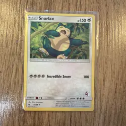 Pokemon Card: Snorlax Basic Incredible Snore Hidden Fates Rare 50/68 - Image 1