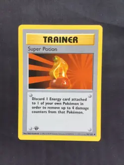 Pokemon Cards: Base Set 1st Edition Uncommon: Super Potion 90/102 - Image 1